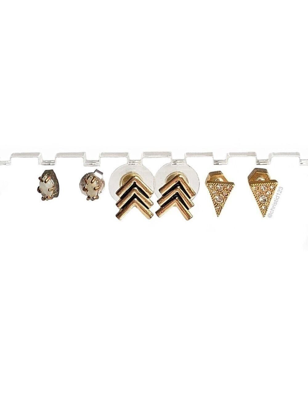 Gold Stud Earring Bundle - Picture 1 of 11
